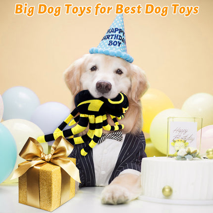 Fuufome Yellow Spider Squeak Plush Dog Toy Main Figure 7