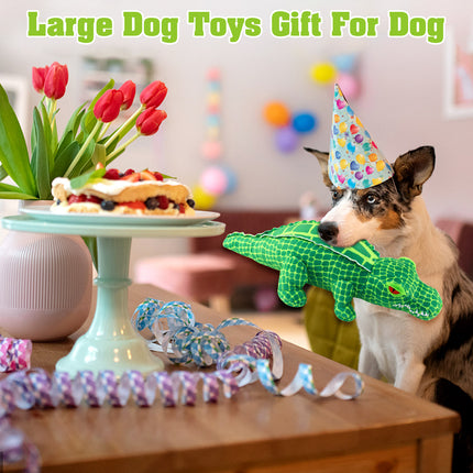 Fuufome Alligator Squeak Plush Dog Toy Main Image 8