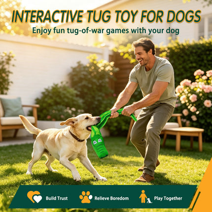33-Inch Tough Dog Toy for Aggressive Chewers – Chew-Resistant Ball Tip, for Tug, Fetch & Interactive Training