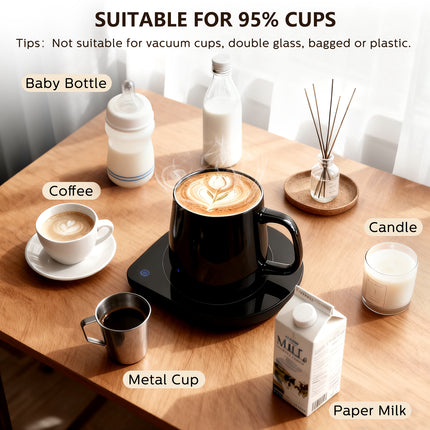 Mug Warmer with Cup Set: Yeewell Coffee Warmer for Desk - Electric Mug Heater with Adjustable Temperature