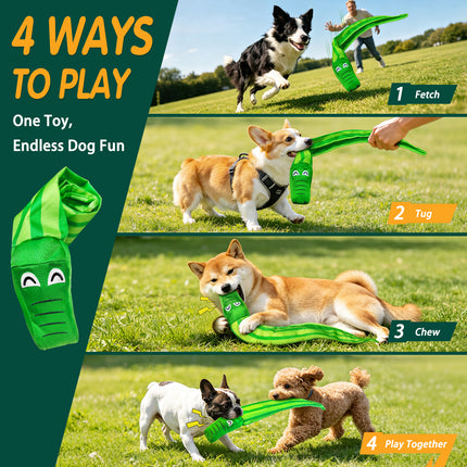 33-Inch Tough Dog Toy for Aggressive Chewers – Chew-Resistant Ball Tip, for Tug, Fetch & Interactive Training