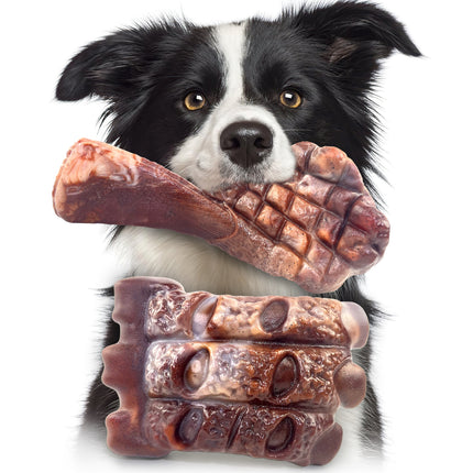 Fuufome Dog Chew Toys for Aggressive Chewers：2 Pack Indestructible Dog Toy for Large Breed- Tough Nylon Teething Bone Toy to Keep Them Busy