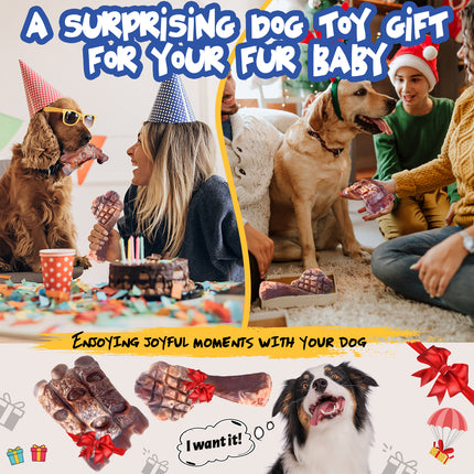 Fuufome Dog Chew Toys for Aggressive Chewers：2 Pack Indestructible Dog Toy for Large Breed- Tough Nylon Teething Bone Toy to Keep Them Busy