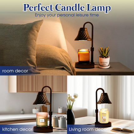Banbanda Adjustable Candle Warmer Lamp with Timer: Candle Lamps fits All Candle Jar Home Decor - Wax Warmer for Scented Wax - Birthday Gifts for Women