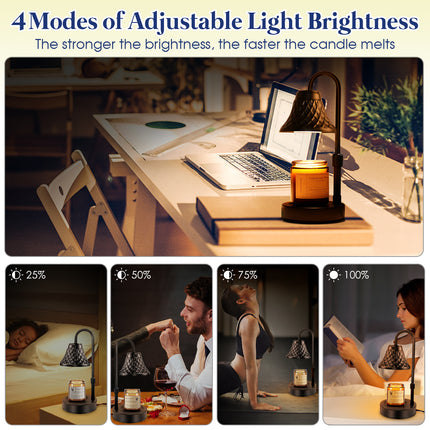 Banbanda Adjustable Candle Warmer Lamp with Timer: Candle Lamps fits All Candle Jar Home Decor - Wax Warmer for Scented Wax - Birthday Gifts for Women