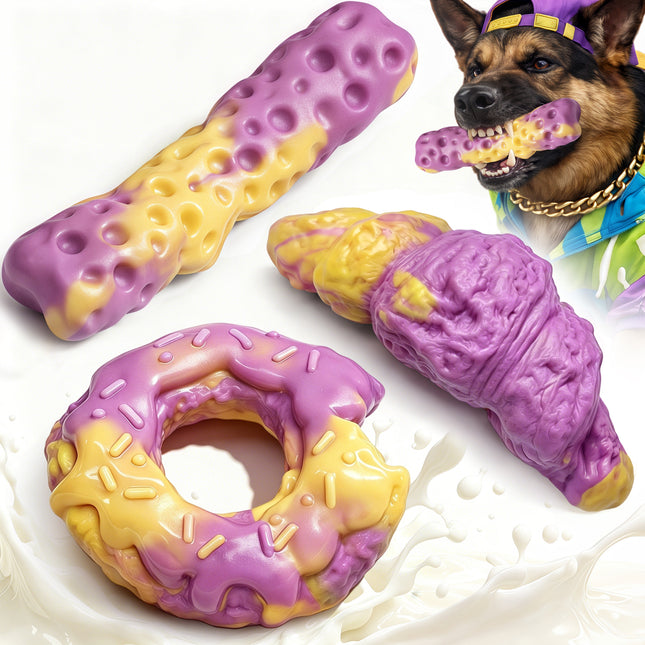 Foolala Dog Toys for Aggressive Chewers: Dog Chew Toys for Medium Large Dogs - Tough Dog Toy for Teeth Cleaning - Long Lasting Nylon Bone to Keep Them Busy (3 Pack)