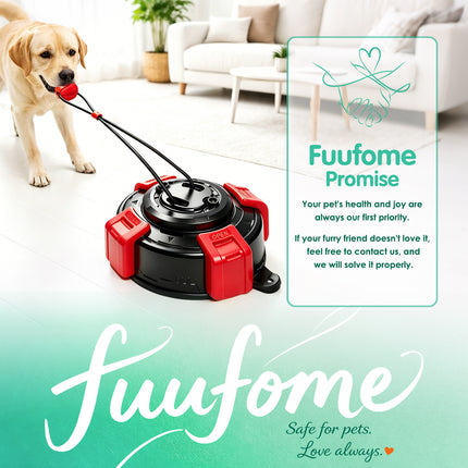 Fuufome Dog Toys for Aggressive Chewers -Suction Cup Dog Tug Toy for Large Medium Dogs,Upgraded Bite-Resistant Rope & Elastic Ball to Keep Them Busy
