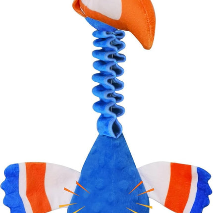 Foolala Long-necked Stretched Hornbill Squeak Plush Dog Toy For Aggressive Chewers