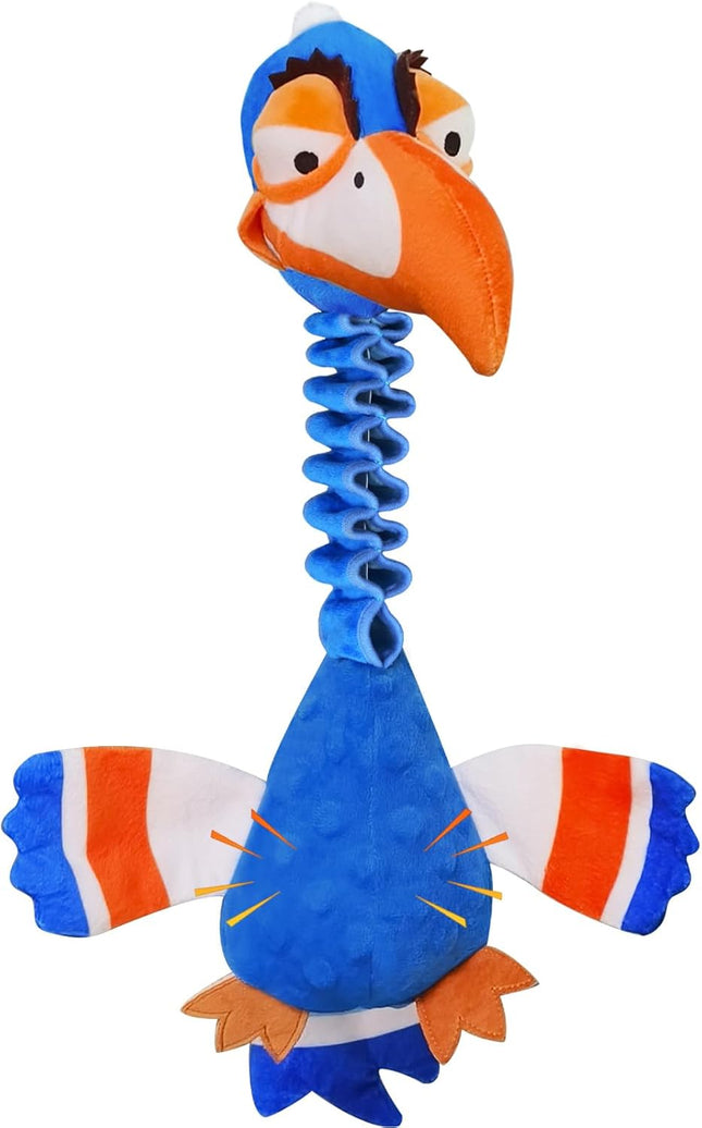 Foolala Long-necked Stretched Hornbill Squeak Plush Dog Toy For Aggressive Chewers