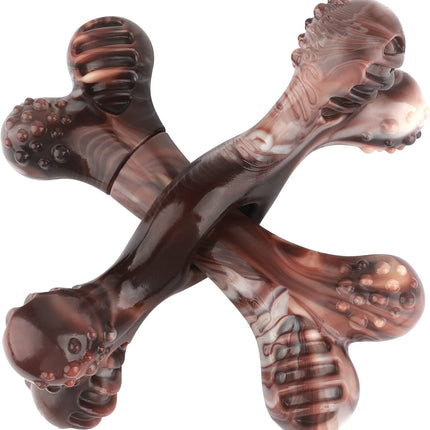 Foolala Beef Flavoured Quadrangle Chewbone Dog Chew Toy For Aggressive Chewers