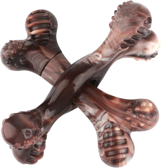 Foolala Beef Flavoured Quadrangle Chewbone Dog Chew Toy For Aggressive Chewers
