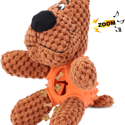 Foolala Rubber Leakage Dog Squeak Plush Dog Toy For Aggressive Chewers