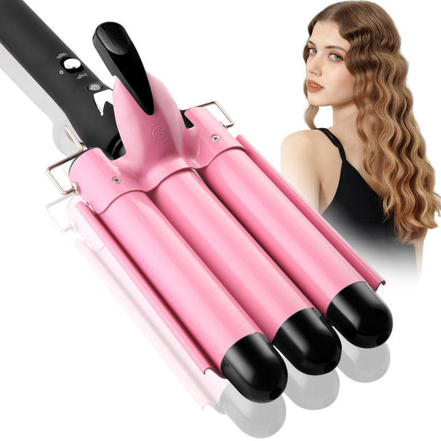 3 Barrel Curling Iron 25mm - Dual Voltage 1" Hair Waver