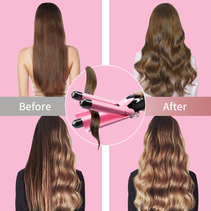 3 Barrel Curling Iron 25mm - Dual Voltage 1" Hair Waver