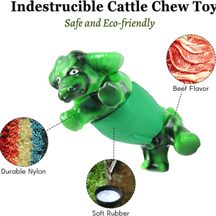 Foolala Beef Flavored Frontier Cattle Dog Chew Toy For Aggressive Chewers
