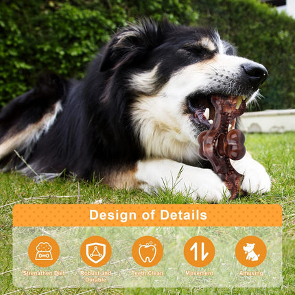 Foolala Activity Combo Chews Bacon Dog Chew Toy For Aggressive Chewers