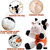 Foolala Rubber Leaky Cow Squeak Plush Dog Toy For Aggressive Chewers
