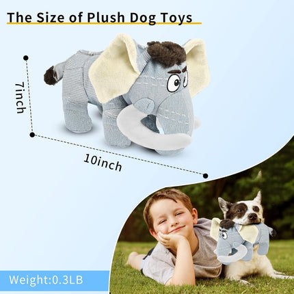 Foolala Canvas Mammoth Squeak Plush Dog Toy For Aggressive Chewers