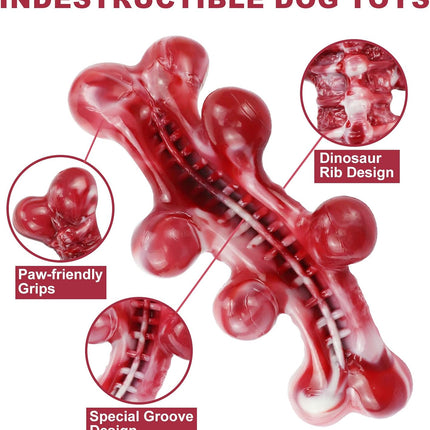 Foolala Bacon Dinosaur Bone Dog Chew Toy For Aggressive Chewers