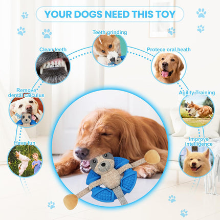 Foolala Fox Squeak Plush Dog Toy For Aggressive Chewers