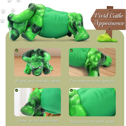 Foolala Beef Flavored Frontier Cattle Dog Chew Toy For Aggressive Chewers