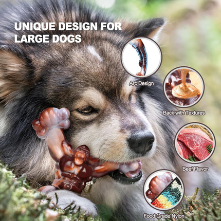 Foolala Beef Flavored Kong X Chewbone Dog Chew Toy For Aggressive Chewers