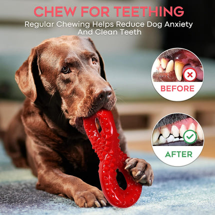 Foolala Beef Flavor Twist Word 8 Dog Chew Toy For Aggressive Chewers