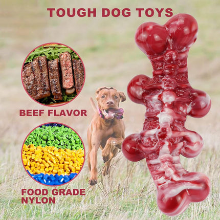 Foolala Bacon Dinosaur Bone Dog Chew Toy For Aggressive Chewers