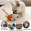 Foolala Rubber Leaky Cow Squeak Plush Dog Toy For Aggressive Chewers