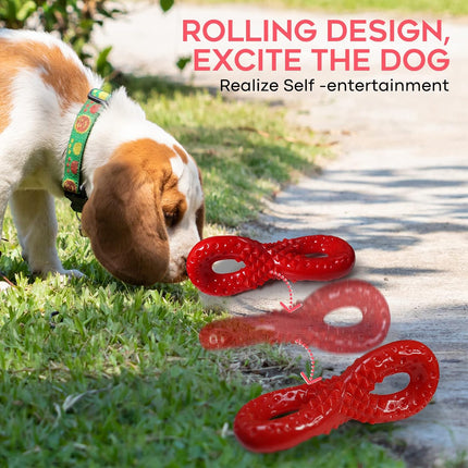 Foolala Beef Flavor Twist Word 8 Dog Chew Toy For Aggressive Chewers