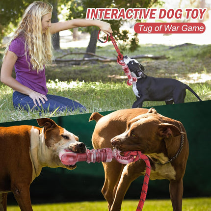 Foolala Bacon Flavored Cross Bone + String Dog Chew Toy For Aggressive Chewers
