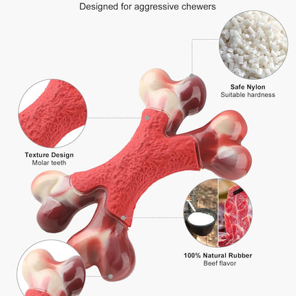 Foolala Beef Backbone Dog Chew Toy For Aggressive Chewers