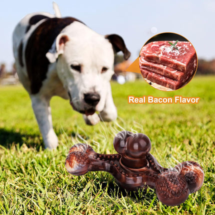 Foolala Activity Combo Chews Bacon Dog Chew Toy For Aggressive Chewers