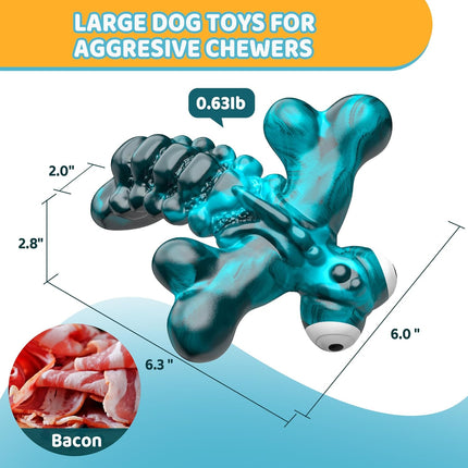 Foolala Bacon Dragonfly Dog Chew Toy For Aggressive Chewers