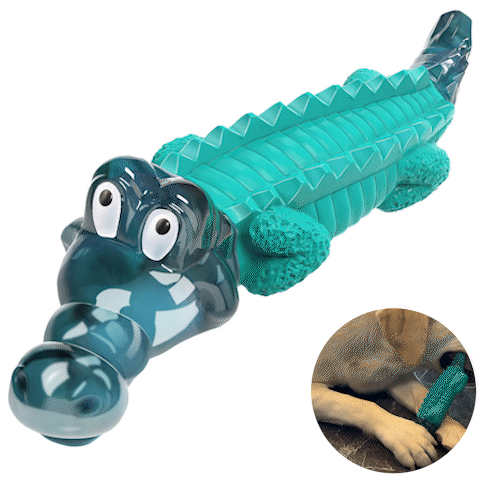 Foolala Blue Alligator Dog Chew Toy For Aggressive Chewers