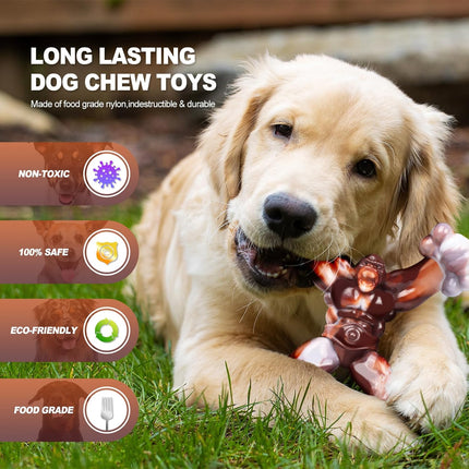 Foolala Beef Flavored Kong X Chewbone Dog Chew Toy For Aggressive Chewers