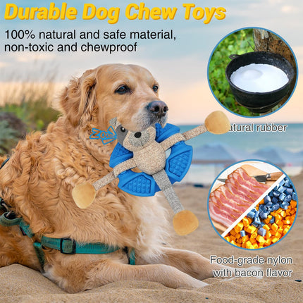 Foolala Fox Squeak Plush Dog Toy For Aggressive Chewers