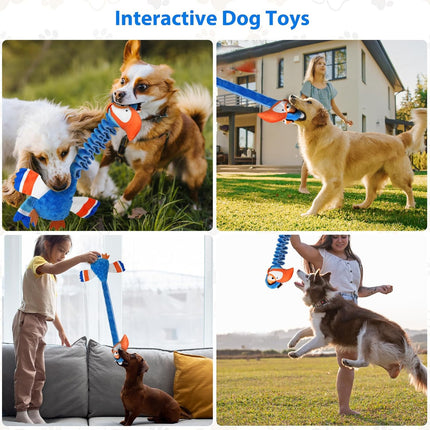 Foolala Long-necked Stretched Hornbill Squeak Plush Dog Toy For Aggressive Chewers