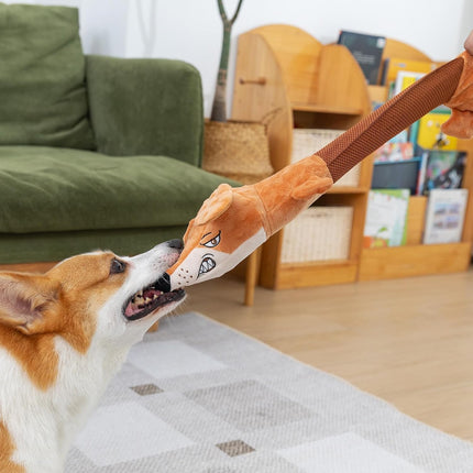 Foolala Stretch Long Dog Squeak Plush Dog Toy For Aggressive Chewers