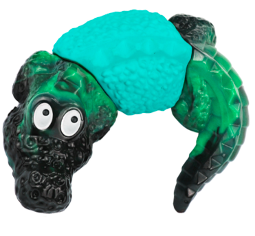 Foolala 5-Inch Blue Ring Alligator Dog Chew Toy For Aggressive Chewers