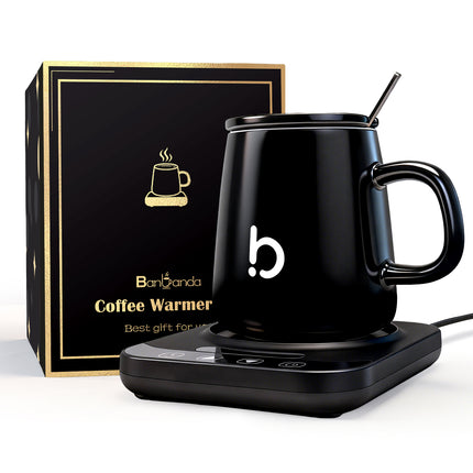 Coffee Mug Warmer Set for Desk, Coffee Gifts for Women,White Elephant Gifts