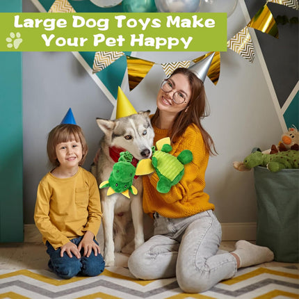 Foolala Elongated Pterosaur Squeak Plush Dog Toy For Aggressive Chewers
