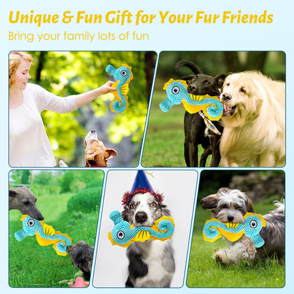 Fuufome Seahorse Squeaky Plush Dog Toy Main Figure 7