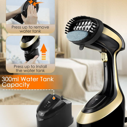 Foolala 1800W portable handheld black steam iron