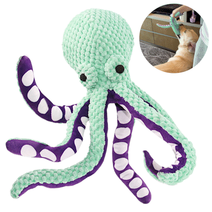 Foolala Green Hexapod Squeak Plush Dog Toy For Aggressive Chewers