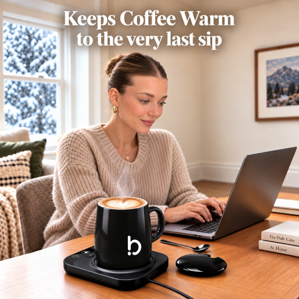 Coffee Mug Warmer Set for Desk, Coffee Gifts for Women,White Elephant Gifts